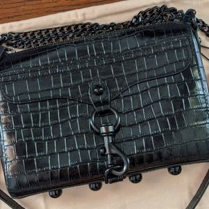 Rebecca Minkoff mini mac cut edge snakeskin